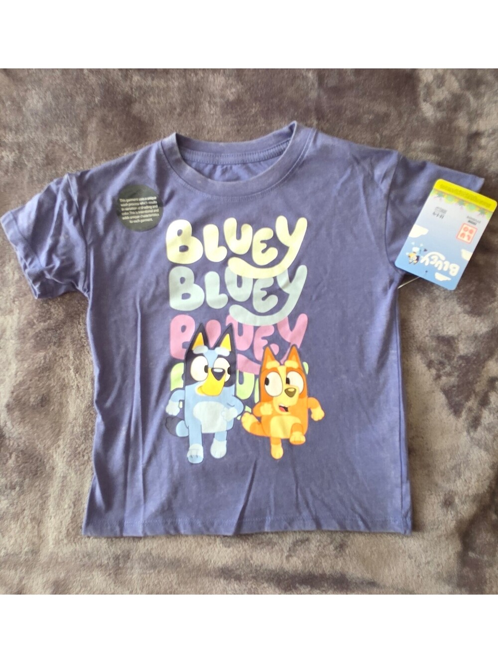 Bluey blue/purple graphic T shirt 4T